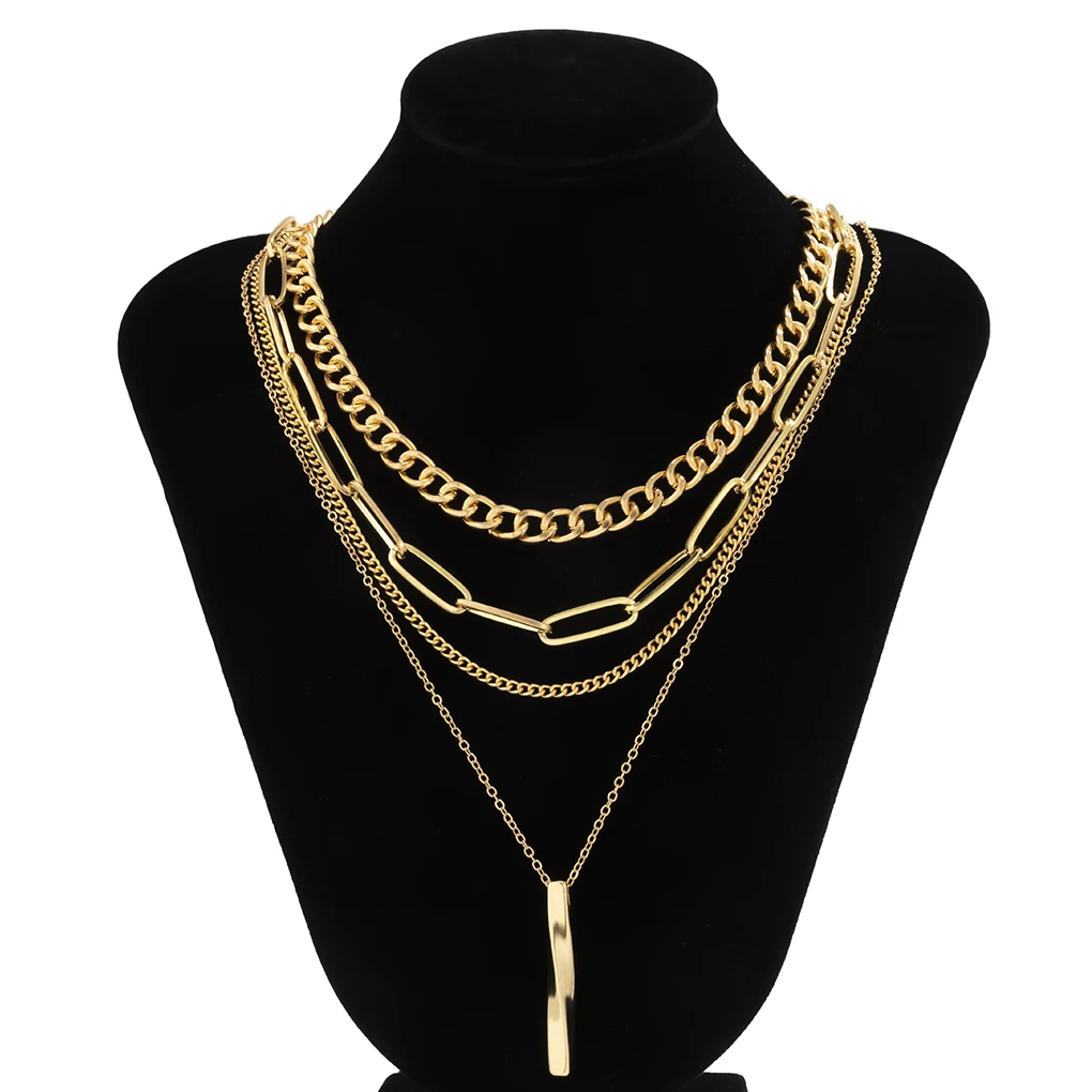 Ожерелье-чокер Ingemark с подвеской в виде многослойного минималистского стержня 4