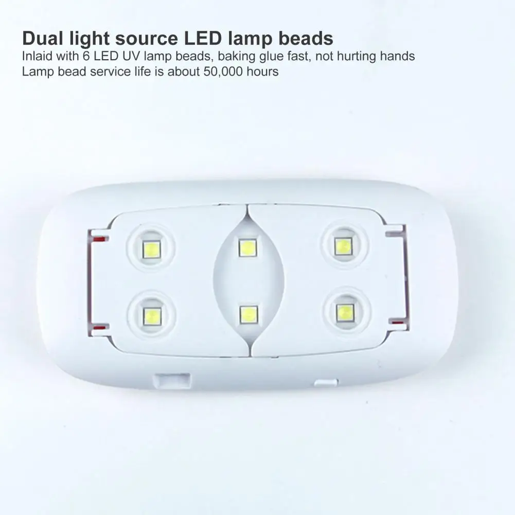 Лампа для ногтей быстросохнущая с 6 лампами УФ-фототерапии сушилка клея