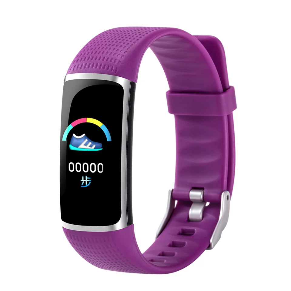 Purple B32 Bluetooth спортивные Смарт-часы для женщин и мужчин пульсометр Монитор артериального давления Браслет Водонепроницаемый фитнес-трекер Браслет - Цвет: Purple