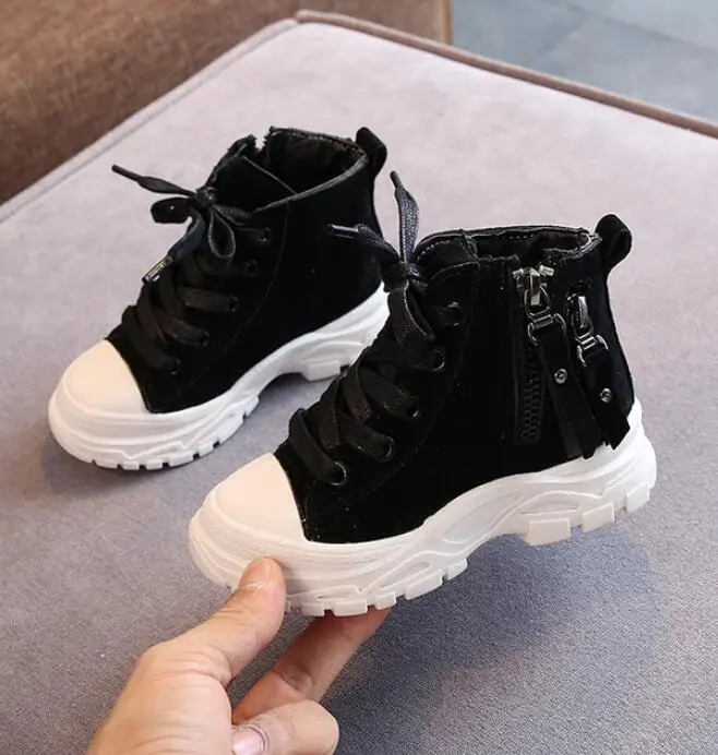 

Children Casual Shoes Autumn Winter Martin Boots Boys Shoes Fashion Leather Soft Antislip Girls Snow Boots Sport Running Shoes