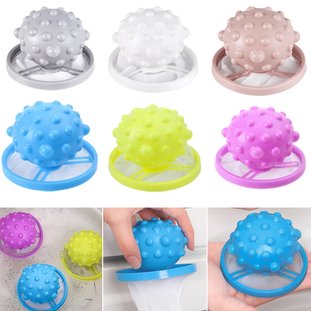 

1 Pcs Hair Removal Catcher Cleaning Balls Mesh Pouch Floating Pet Fur Catchers Washing Machine Filters Laundry Ball