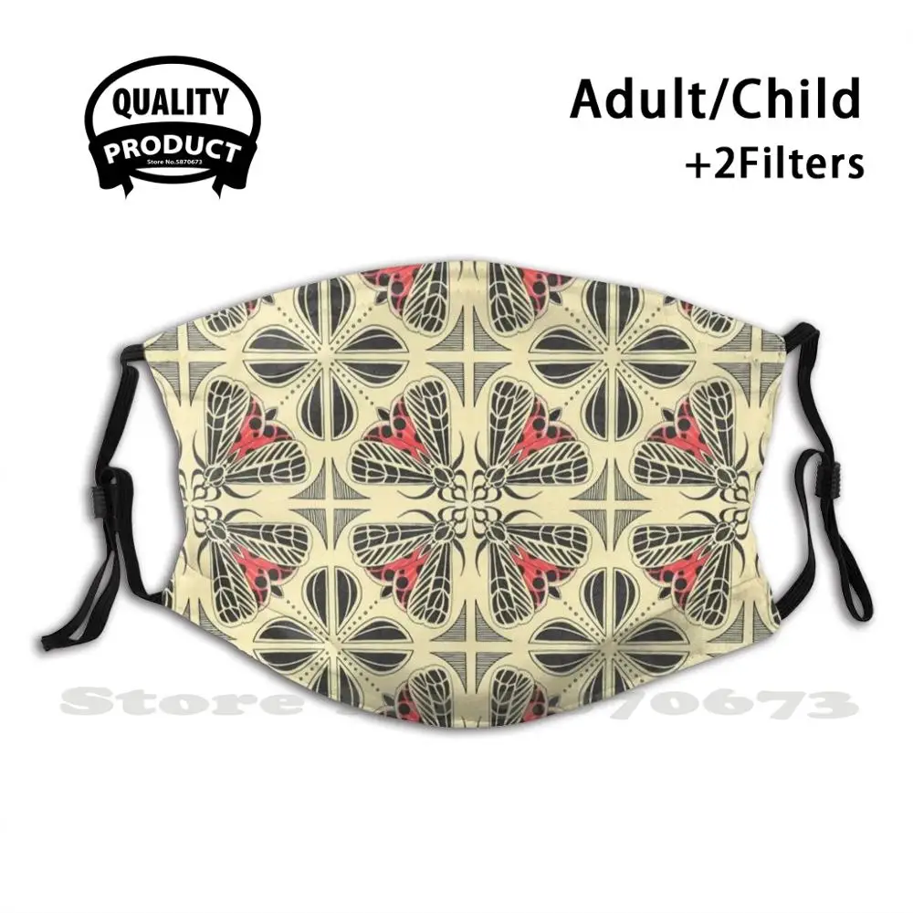 

Harnessed Tiger Moth Tile Face Mask With Filter Insect Bug Moth Tiger Harnessed Tiger Moth Animal Creepy Nature Fauna