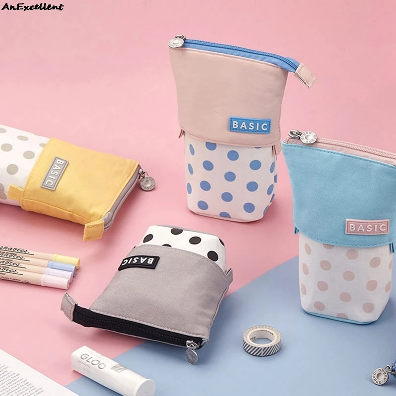 

Creative Wave Point Pen Case Pen Holder Gift For Kid Bag School Stationery Cute Kawaii Retractable Pencil Case Pen Storage Bag