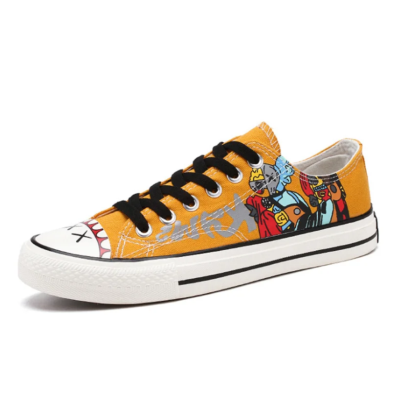 Обувь унисекс из Вулканизированной Ткани повседневная обувь на шнуровке с