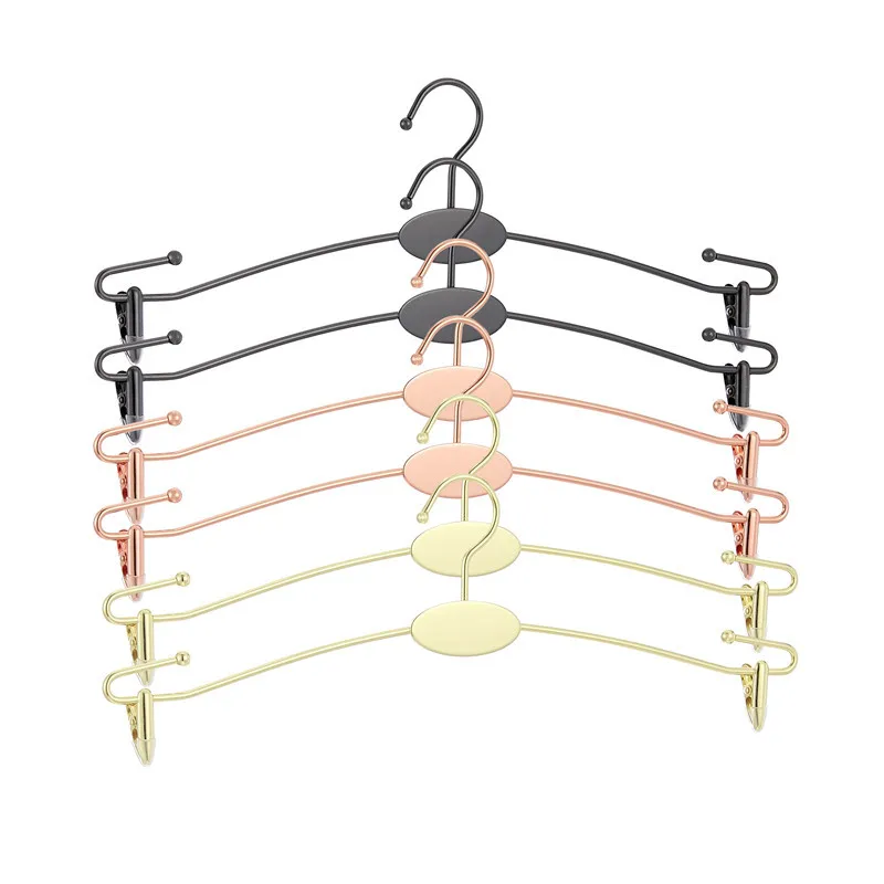 

Metal Black Gold Non-slip Hanger for Underwear Bra Wholesale Clothes Hangers Closet Socks Panties Hangers with Clip