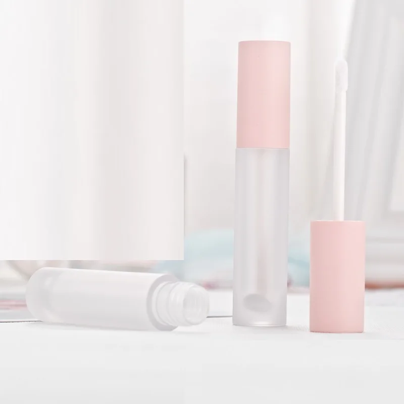 Пустой тюбик для блеска губ 25 шт./лот 5 мл круглые розовые матовые пустые