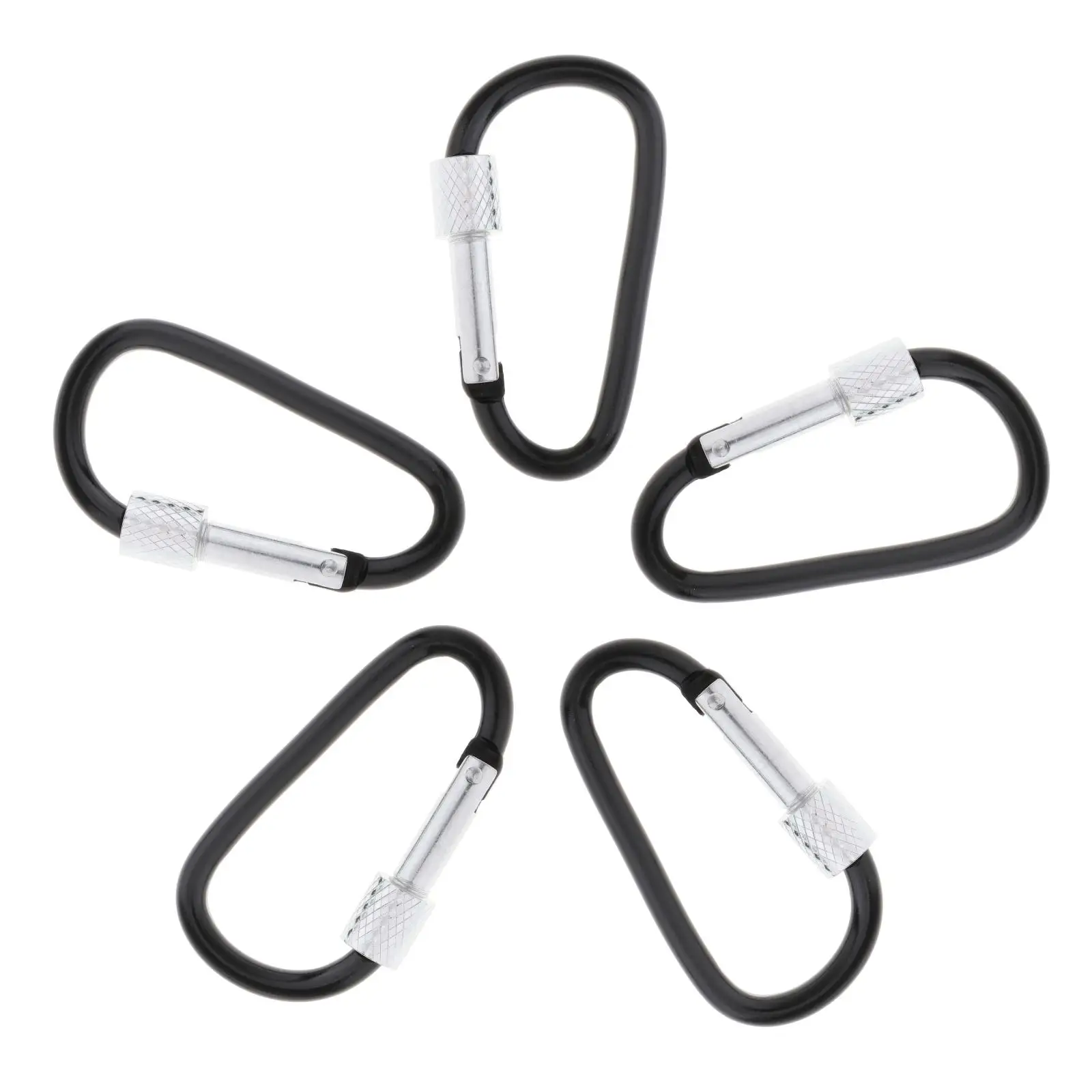 

Small Carabiner Clips D-Shape Keychain Snap Hook Home Backpack Lock Holder