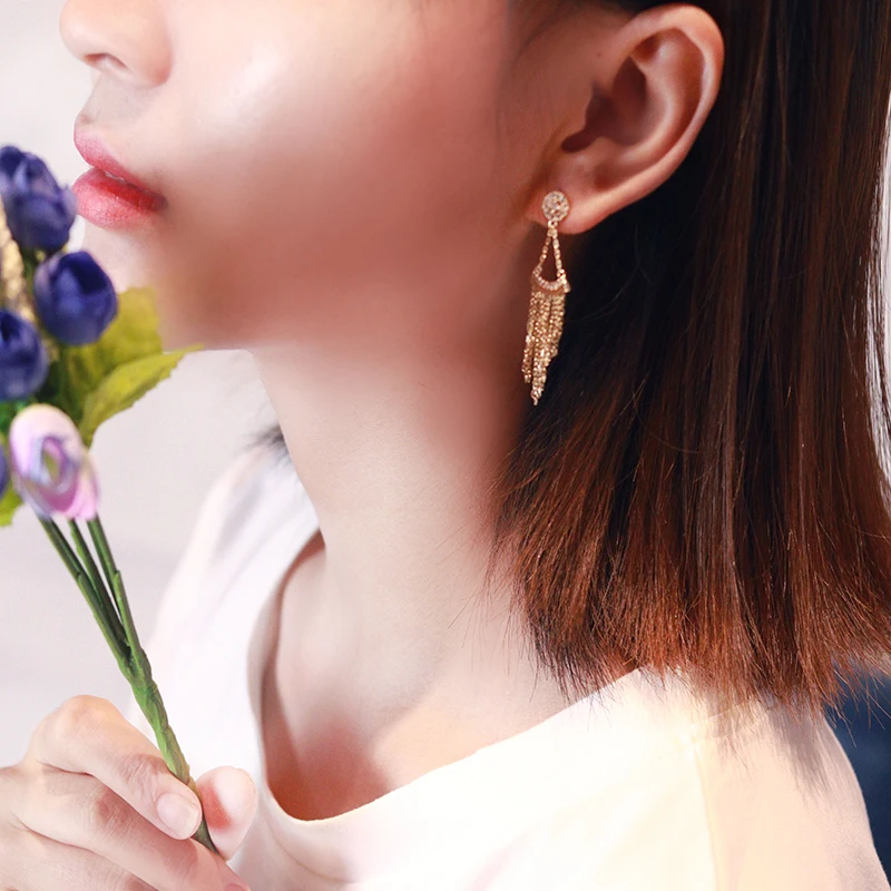 Женские модные серьги из стерлингового серебра 925 пробы с кисточками |