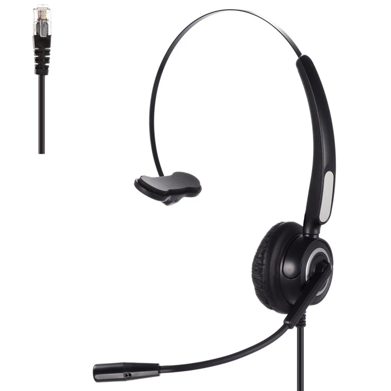 Hot 3C-RJ9 Call Center Headphone Monaural Noise Reduction Headset with Mic | Электроника