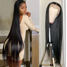 13x6 HD прозрачные кружевные передние парики 30 32 40 дюймов кости прямые человеческие волосы фронтальный парик для женщин бразильские парики на 5x5 4x4