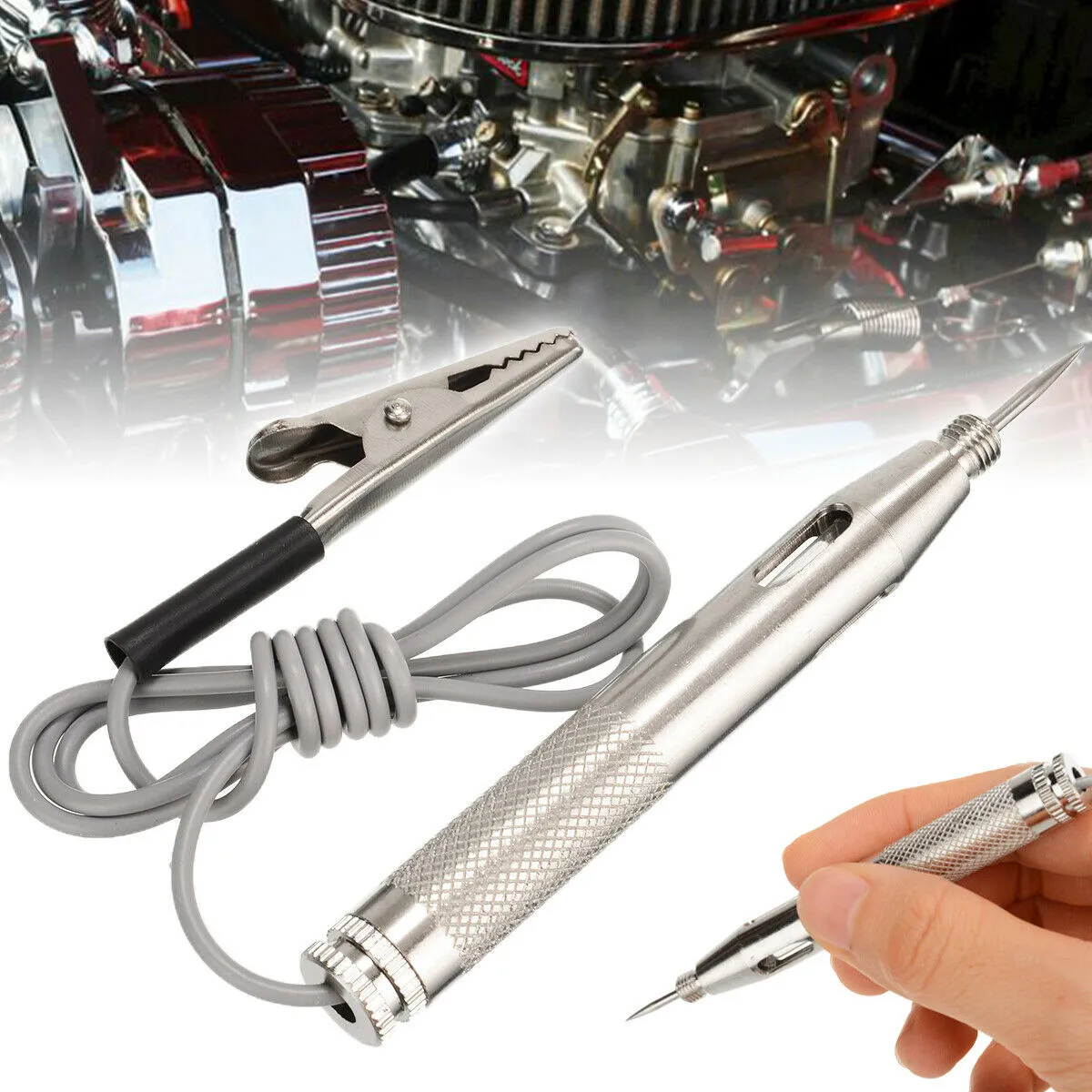 

Voltage Test Probe Pen Unique 6V-24V Car Copper Electrical Light Pencil