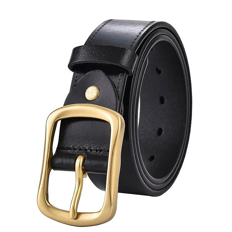 

G Belt Luxury Fashion Gold Buckle High Quality Double-sided Leather Belt Women And Men Universal
