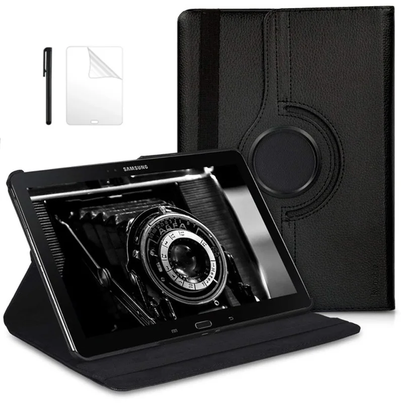 

360 Degree Rotate Leather Case for Samsung Galaxy Note 2014 Edition 10.1 P605 P600 P601 Tab Pro SM-T520 T525 T521 Case +Pen