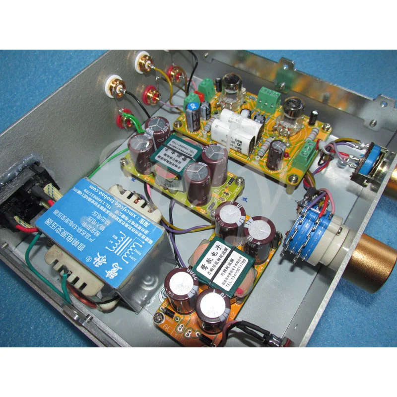 Трубчатый Стерео предусилитель 6C1J выбор двухстороннего входного сигнала