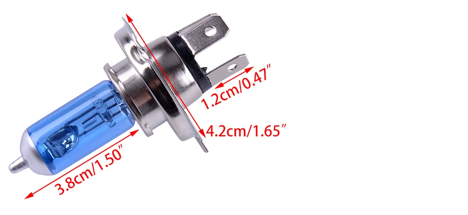 CITALL 2 шт 12V 100W 6000K H4 HB2 P43T 9003 синий яркий галогенный фонарь ультра-белый свет лампы