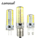 Миниатюрная силиконовая лампа G9 LED G4 с регулируемой яркостью, 64 80 152 Led s E14 E17 E11 E12 G8, сменная галогенная лампа для прожектора, люстры