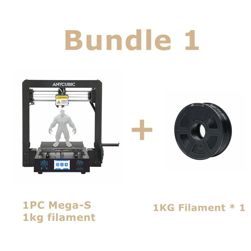 Mega-S Add 1KG ANYCUBIC 3d принтер MegaS Upgrade I3 Mega ABS нити огромный объем сборки стойки жесткая металлическая рамка impresora 3d Stampante 3d - Цвет: Mega-S Add 1KG