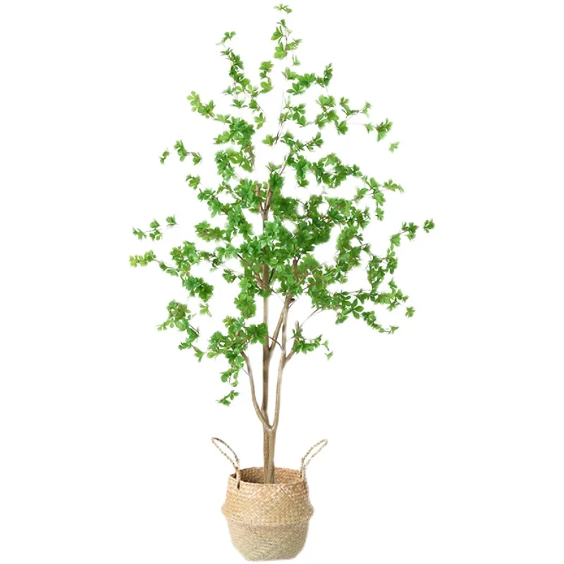 

Simulated green plants Japanese bell horse intoxicate wood plant decoration false tree indoor living room floor potted ornaments