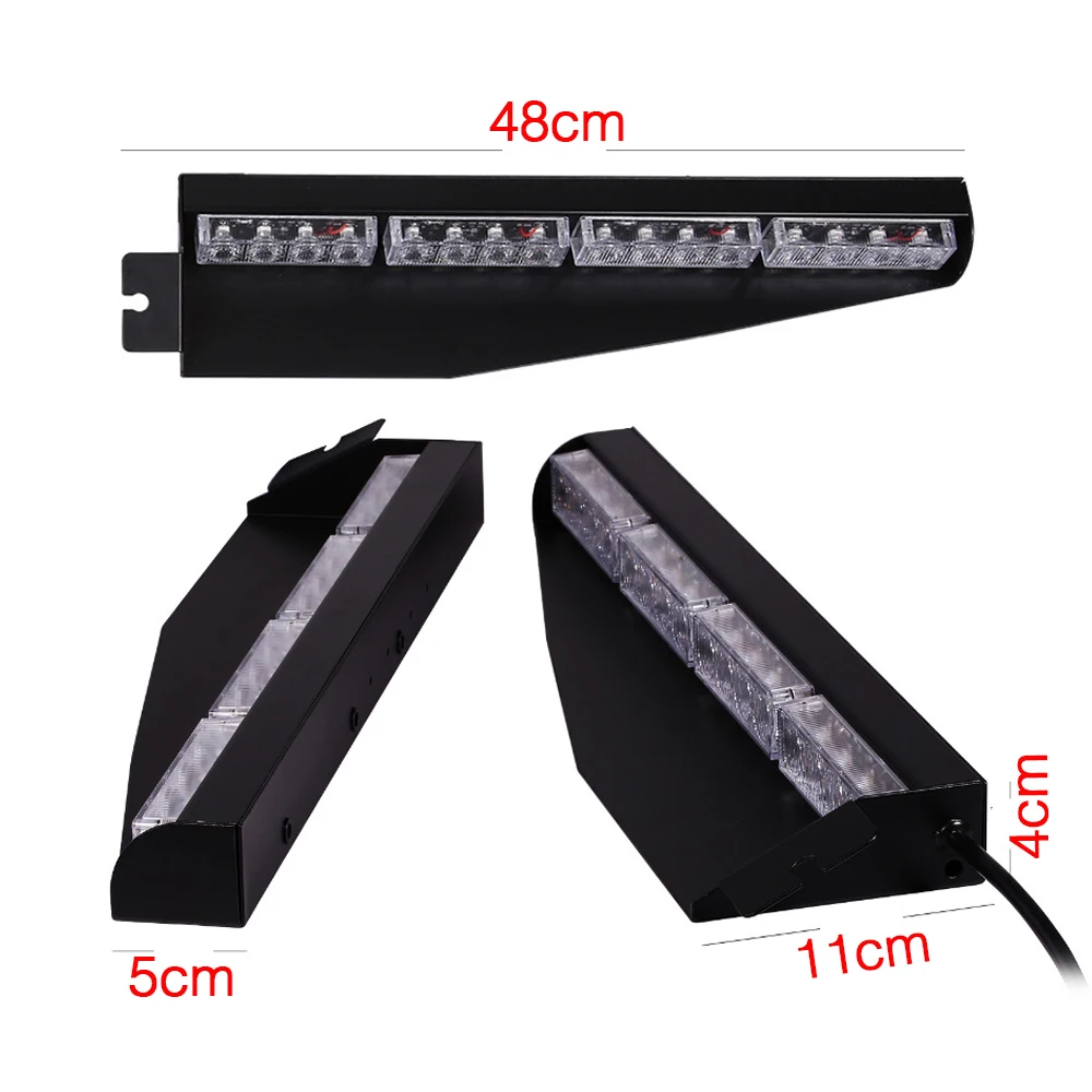 Castaleca Полицейская машина огни 32LED Предупреждение проблесковым маячком 12/24V аварийного предупреждающий туман свет 15 режимов освещения стайлинга автомобилей