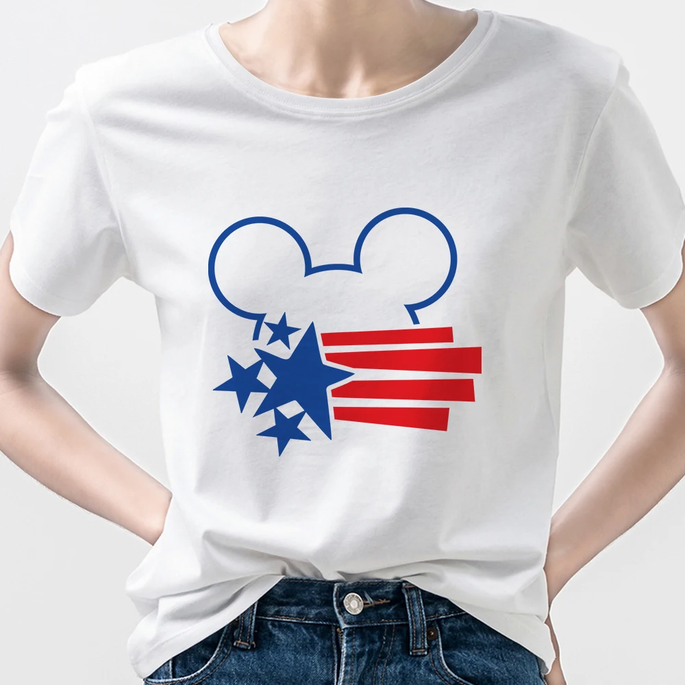 

Mickey Mouse Shirt Harajuku American Disney Casual Short Sleeve Ropa Aesthetic Athleisure Fashion Streetwear Crewneck Tshirt