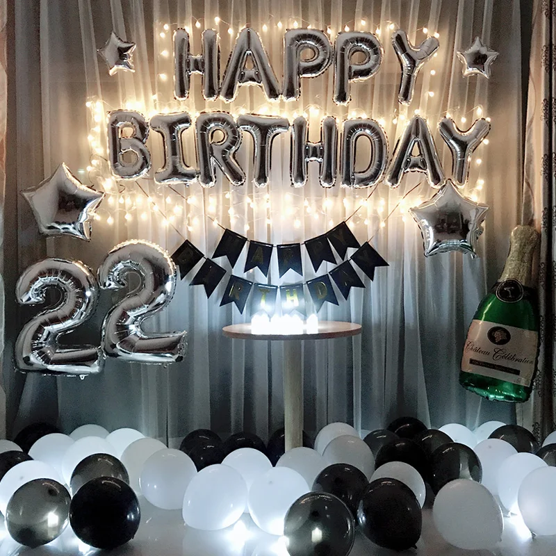 Взрослый день рождения декоративная буква алюминиевый шар для дня День