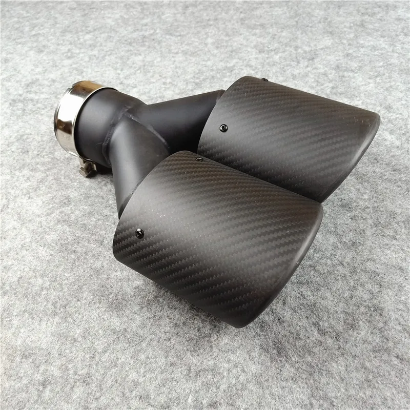 Матовые Углеродные наконечники для выхлопных газов овальной формы насадка