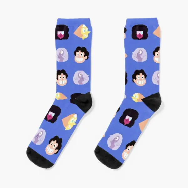 

Steven Universe Pixel Pattern Crew Socks Mens Ankle Black Women Knee High Best