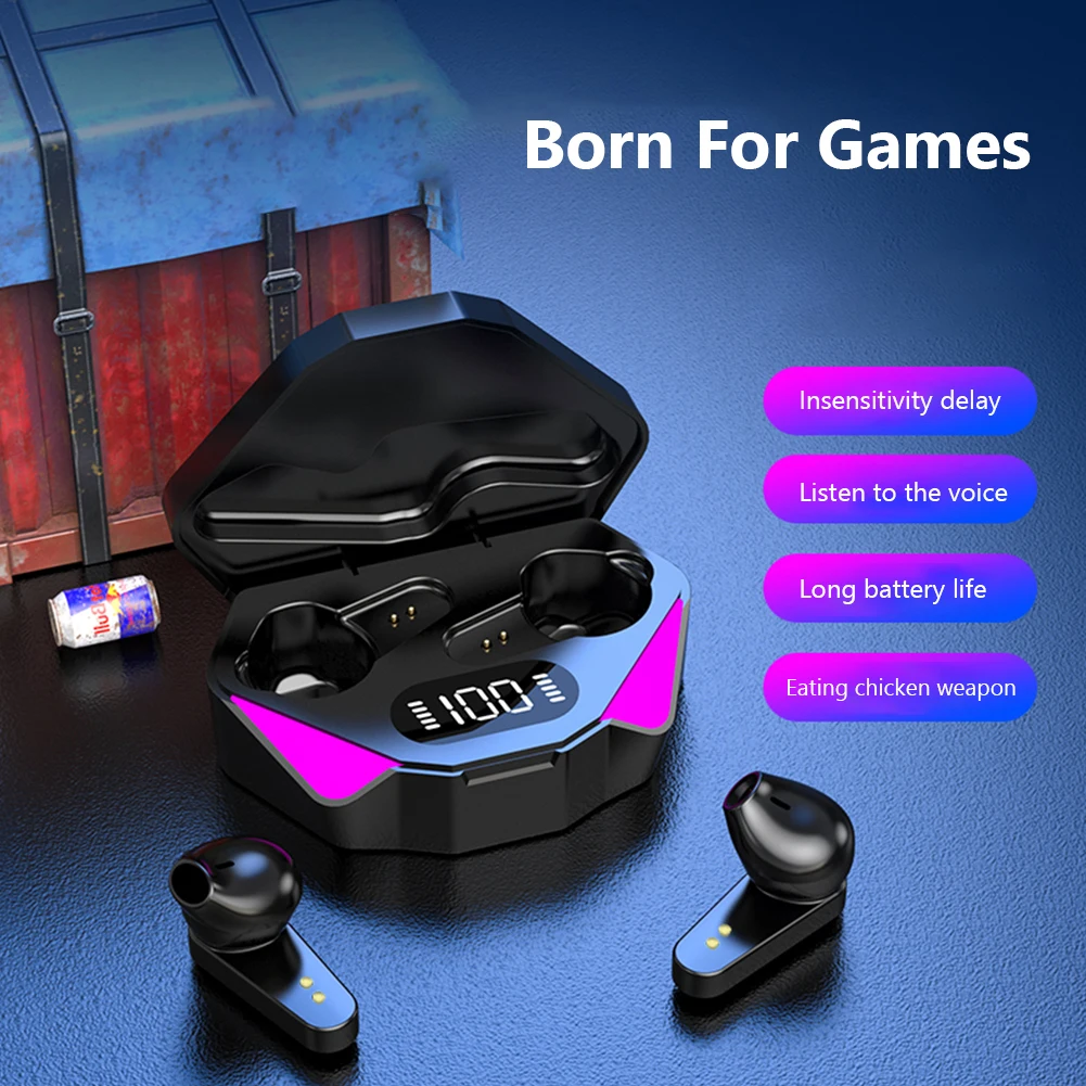 X15 Bluetooth-compatible 5.0 Gaming Earbuds Low Latency True Wireless Stereo Headphones Noise Cancelling Headsets | Электроника