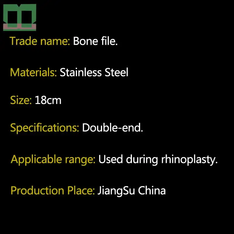 Костная пилка из нержавеющей стали 18 см двухсторонняя цементная хирургический