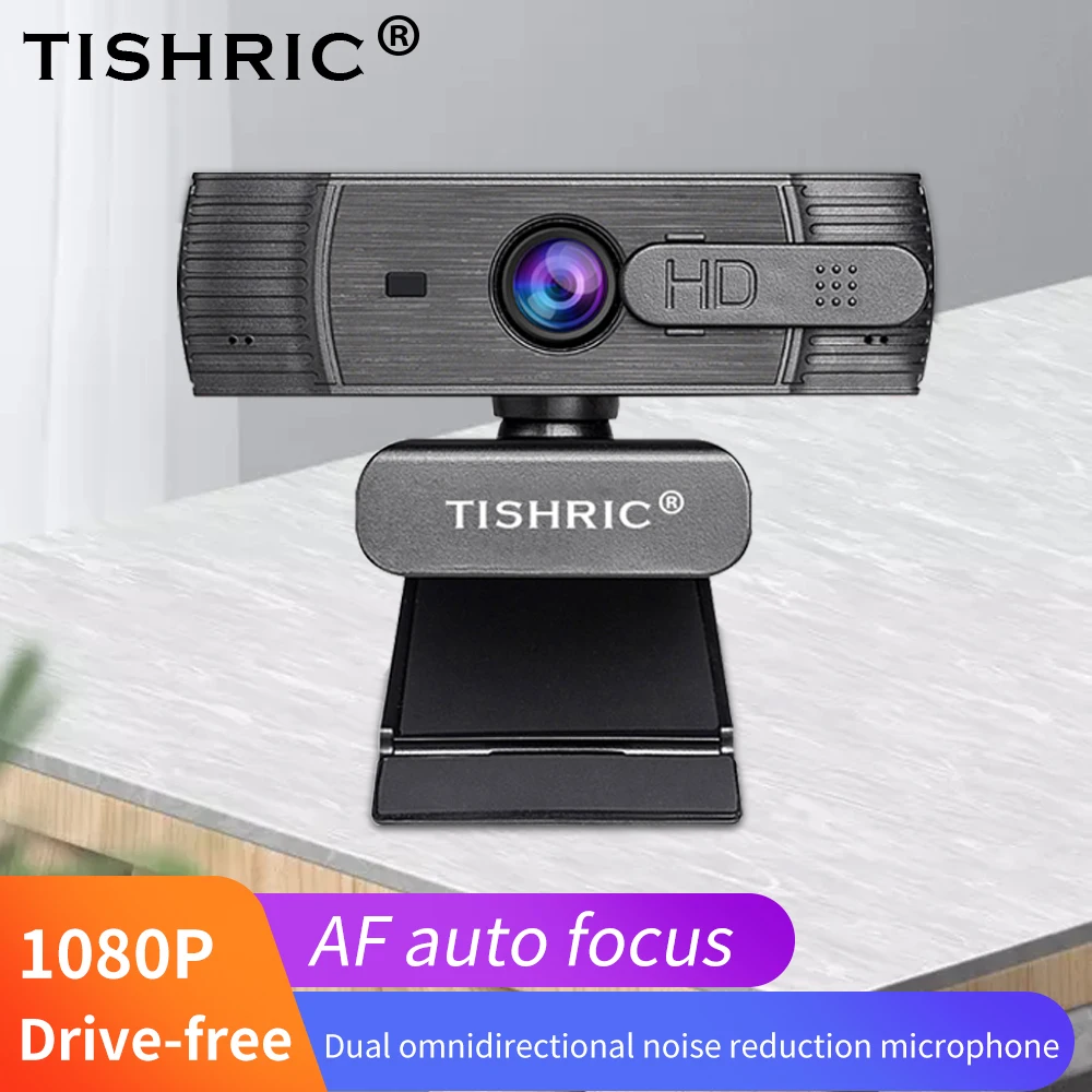 TISHRIC T200 Autofocus Webcam 1080P Web Camera With Microphone For Pc/Computer Usb Camera Web Cam Webcam Full Hd 1080P