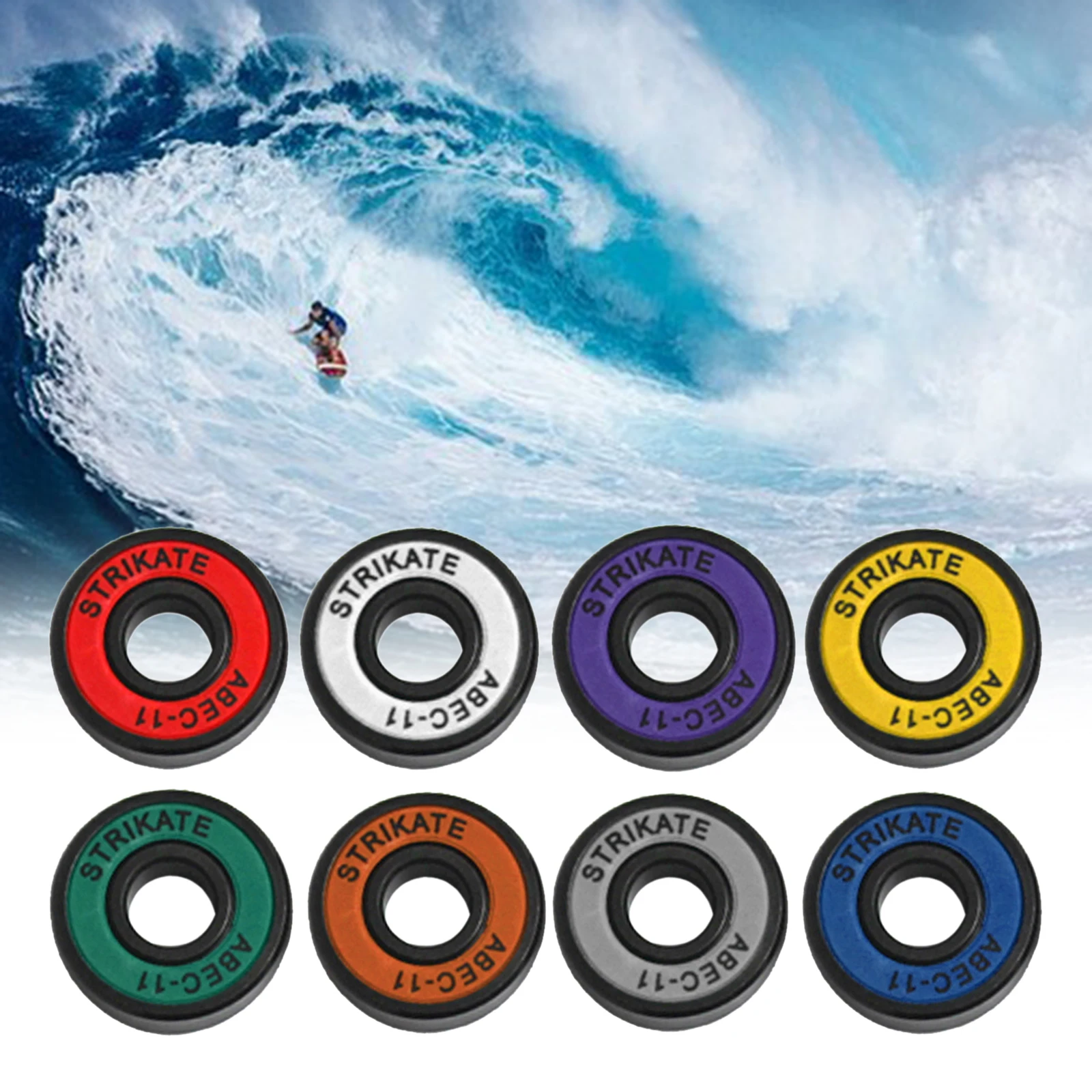 

8Pcs Skateboard Longboard Bearings Precision ABEC 11 Carbon Steel Ball Bearings for Inline Skates Scooter Wheel