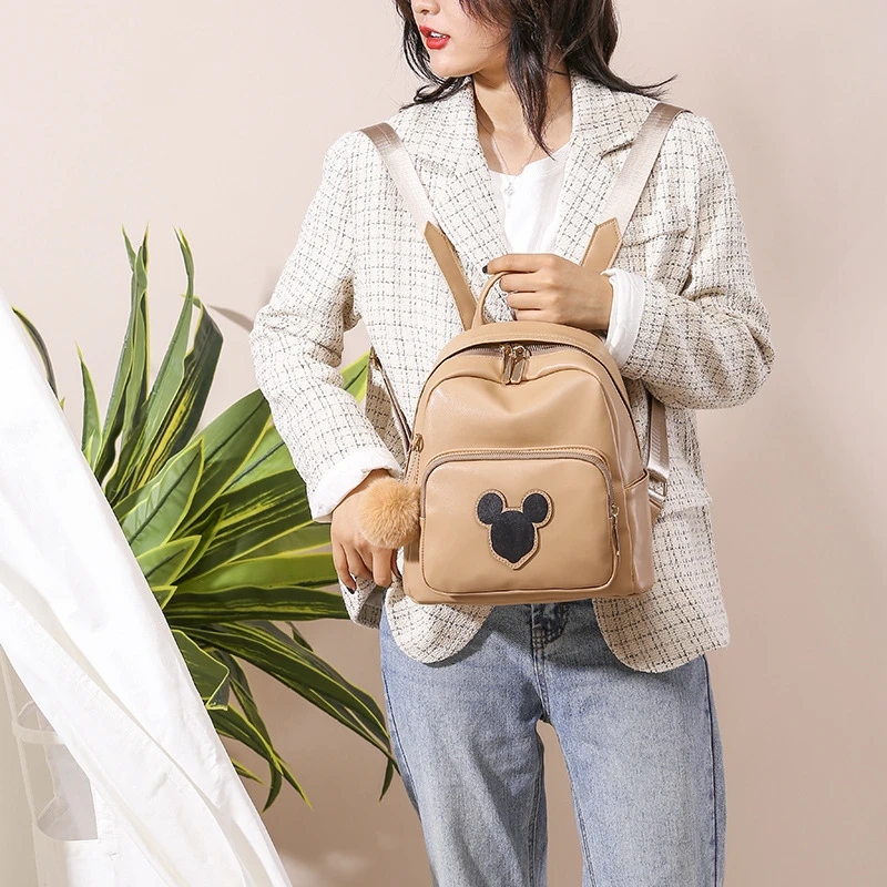 

Disney Mickey mouse backpack Bag Shoulder Cartoon lady Tote Large Capacity bag Women Bag fashion handbag shoulder
