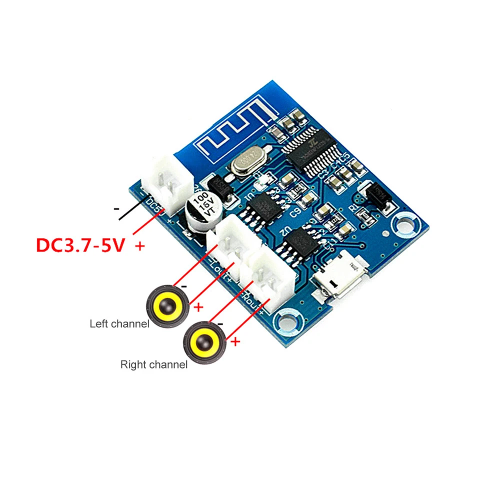 Lusya Мини Bluetooth 4 2 усилитель мощности стерео аудио Плата 5Wx2 двухканальный для