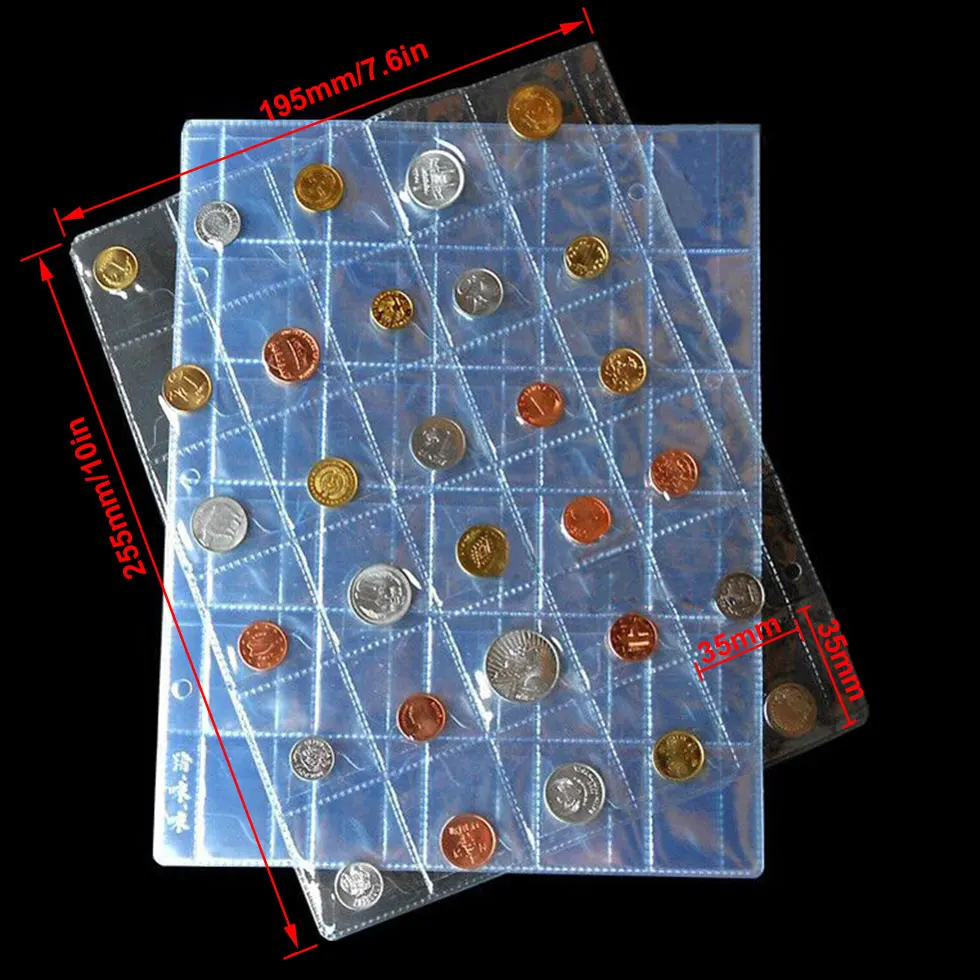 Альбом для монет 10 шт./лот страницы 300 карманов коллекции размером &lt33 мм почтовые