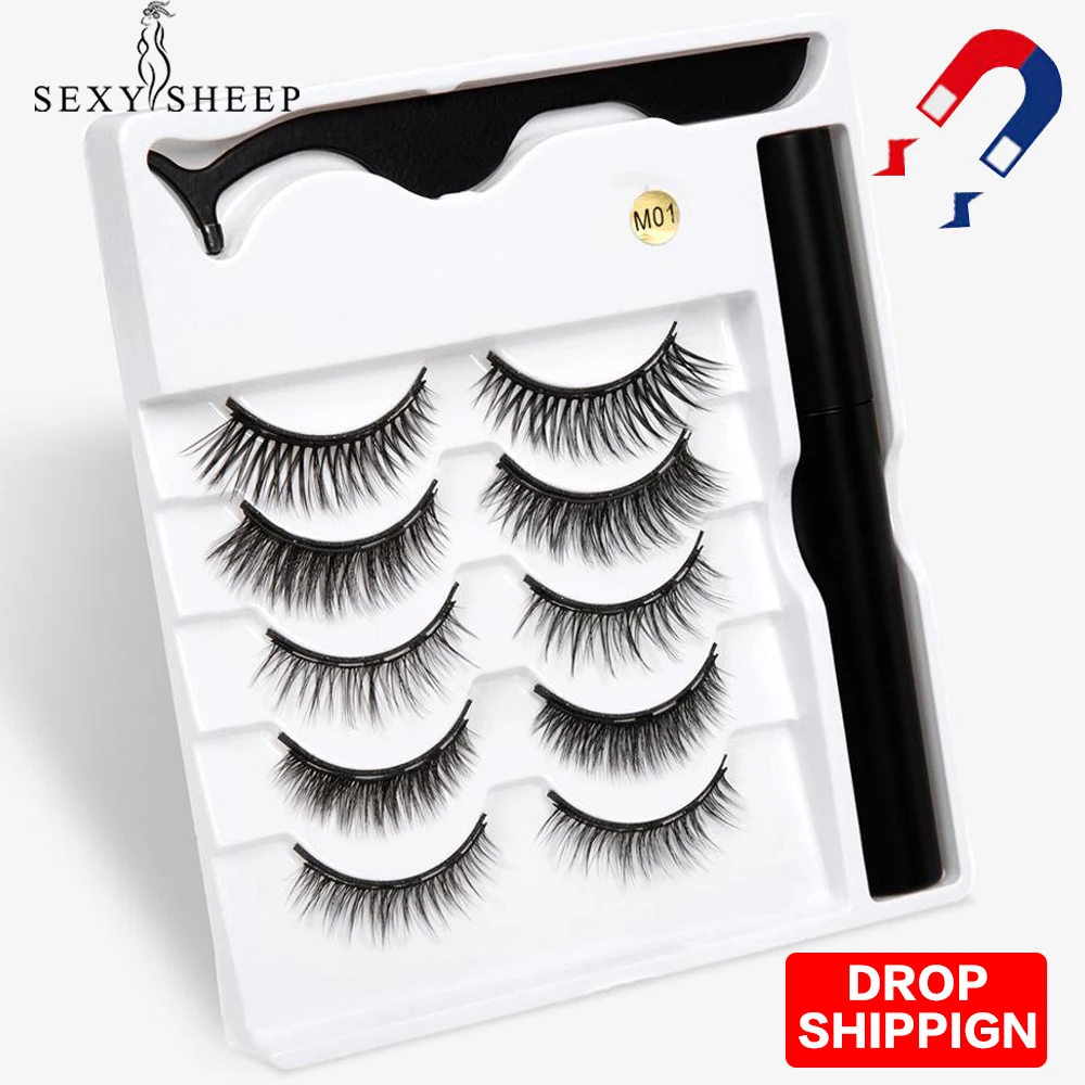 Набор Магнитных ресниц для макияжа 3/4/5 пар | Красота и здоровье