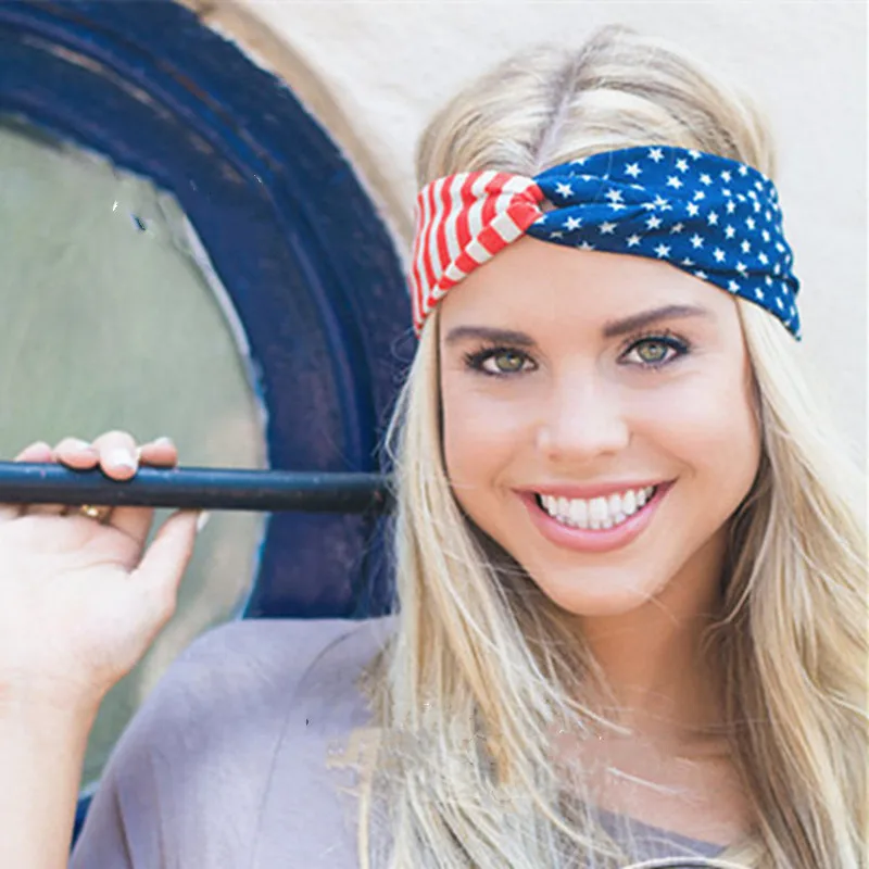 Женская обувь с изображением американского флага тюрбан из хлопка повязка на