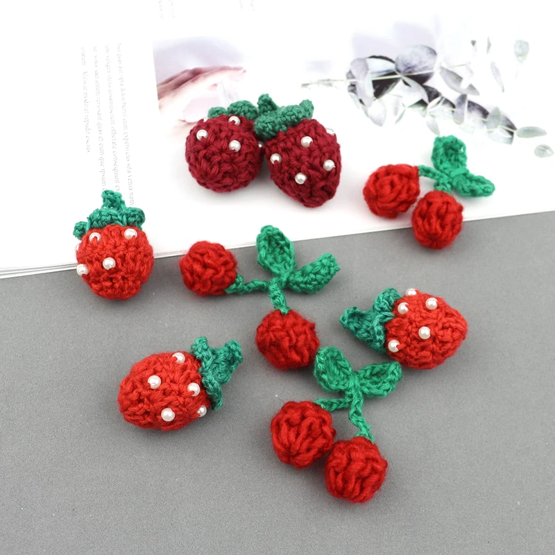 5 шт. украшения ручной вязки вишня/клубника товары для рукоделия детские заколки