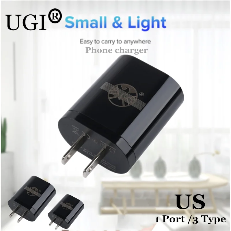 UGI IOS type c Micro QC3.0 один порт мини 18 Вт 2.5A Быстрая зарядка USB зарядное устройство для