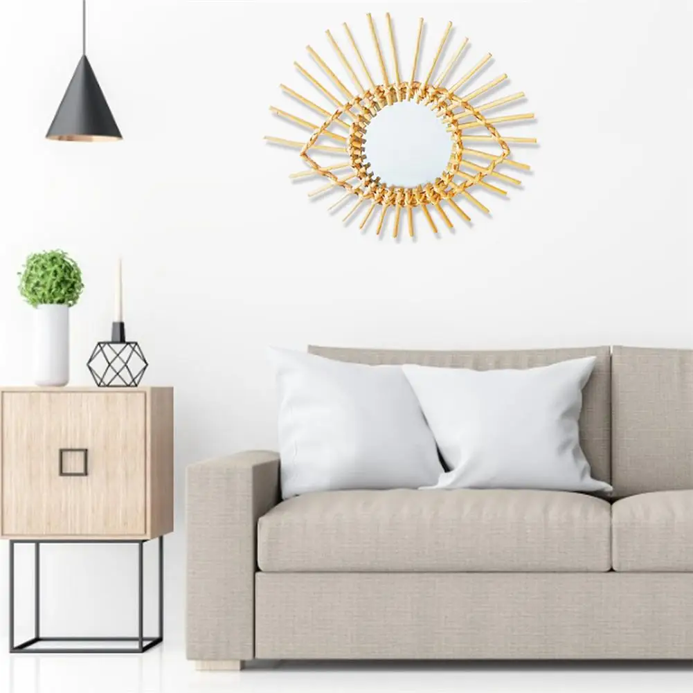 Ротанговое зеркало инновационное художественное украшение для подвешивания