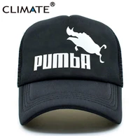 climate funny pumba trucker cap hakuna matata hat men baseball caps cool summer mesh trucker cap hat for adult kid