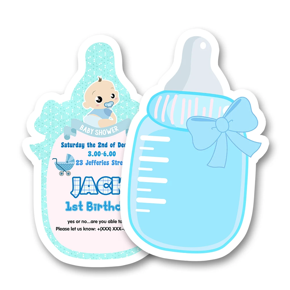 Мальчик Baby Shower принадлежности для тематической вечеринки коробка приглашений