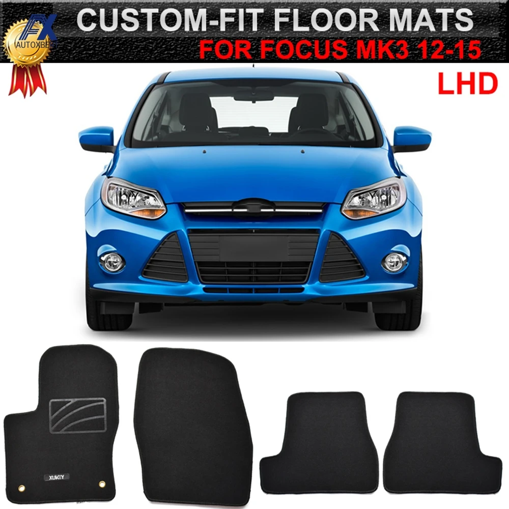 Специальный коврик для автомобиля коврики Ford Focus 3 MK3 2011 2018 нейлоновые черные