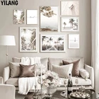 Современная картина в скандинавском стиле с изображением пляжного пейзажа, домашний декор, настенная Картина на холсте, постер с изображением морского берега и кокосового дерева