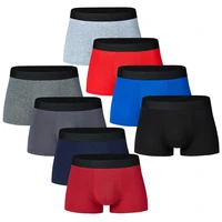 8pcs male panties cotton mens underwear boxers breathable mens underpants sexy solid cuecas trunks brand shorts men boxer