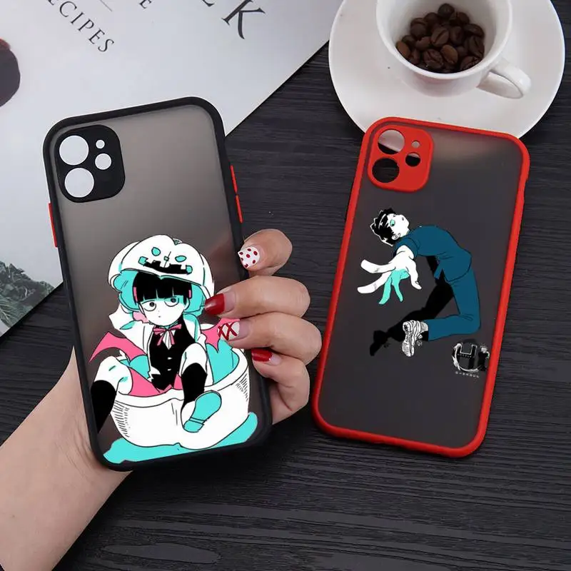 

Japan anime Mob Psycho 100 Phone Case matte transparent For iphone 7 8 11 12 plus mini x xs xr pro max cover