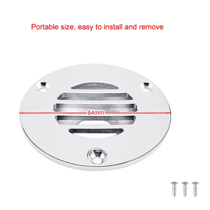 

Stainless Steel 316 Cut Out Boat Floor Deck Drain for Boat Yacht Deck Drainage Hardware Replacement Accessories