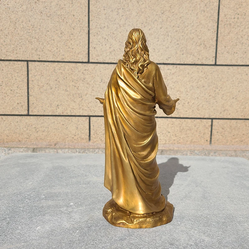 

Bronze Sculpture Jesus Christ Blessing Statue Bronze Jesus Statue Figurine Sculpture Church Desktop Home Office Decor Ornaments
