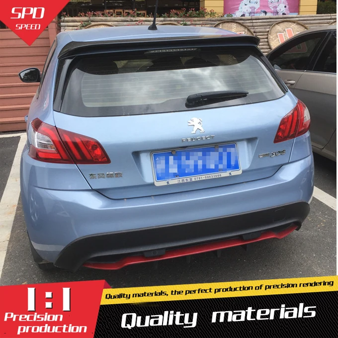 Спойлер для Peugeot 308S высококачественный спойлер из АБС-материала заднего крыла