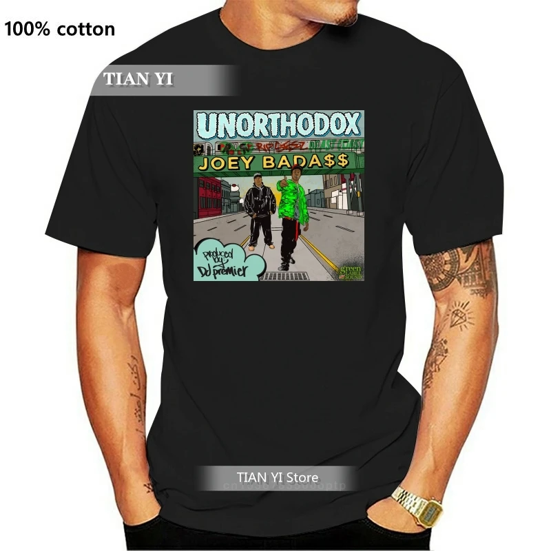 1999 футболка с Джоуи бадой $ профессиональная Эра хип хопа Нью Йорк рэп|Мужские