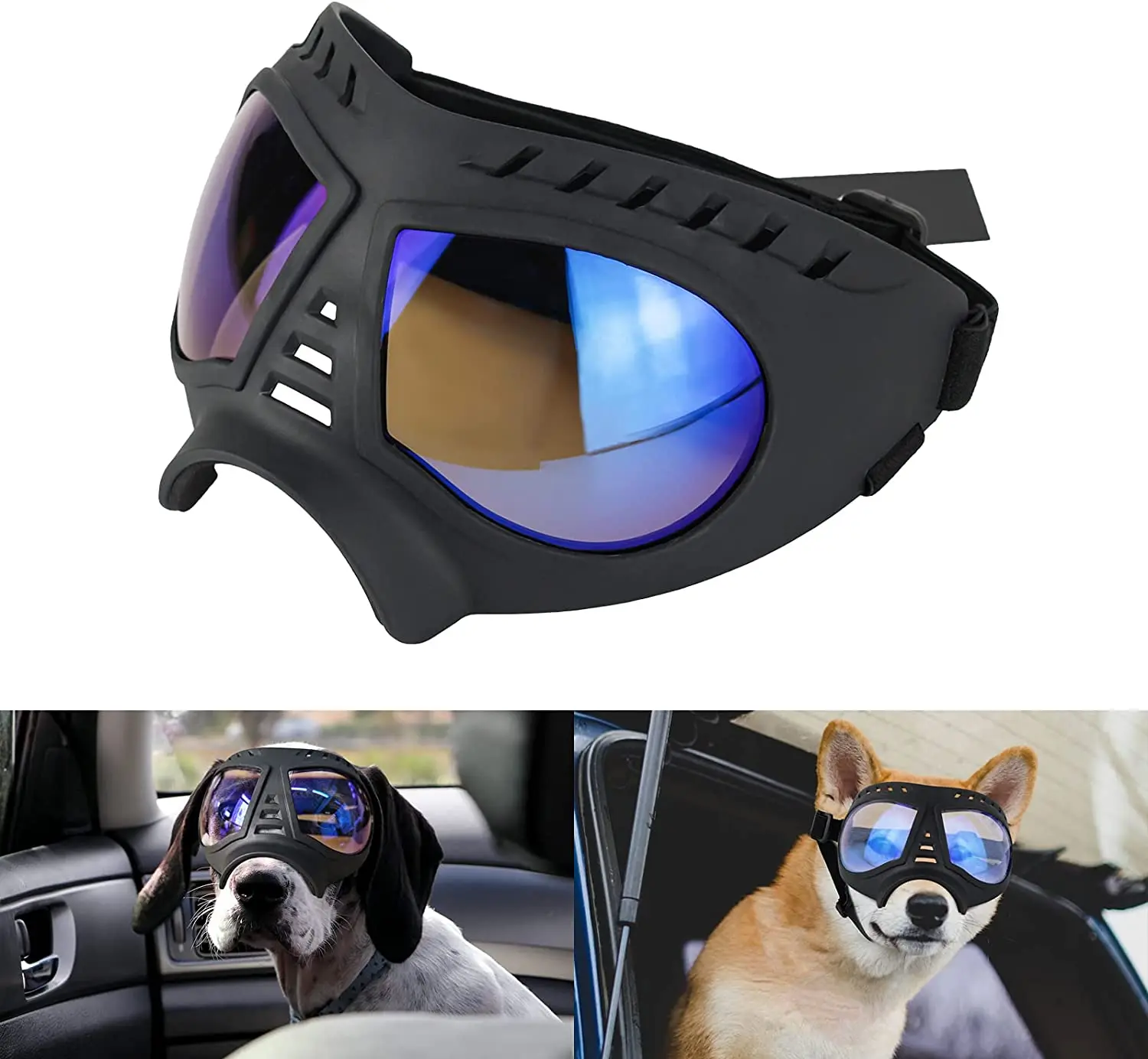 

Cool Dog Sunglasses UV Protection Windproof Goggles Pet Eye Wear Medium Large Dog Swimming Skating Glasses Accessaries